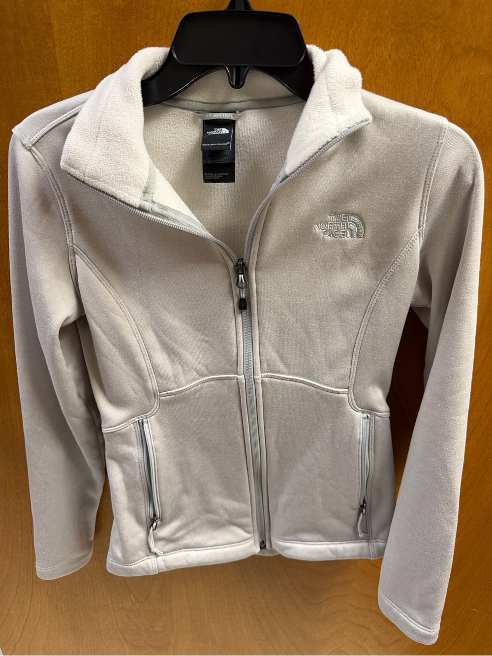 The North Face Light Beige Full-Zip Fleece Jacket